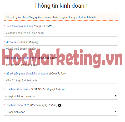 thông tin mở senmall