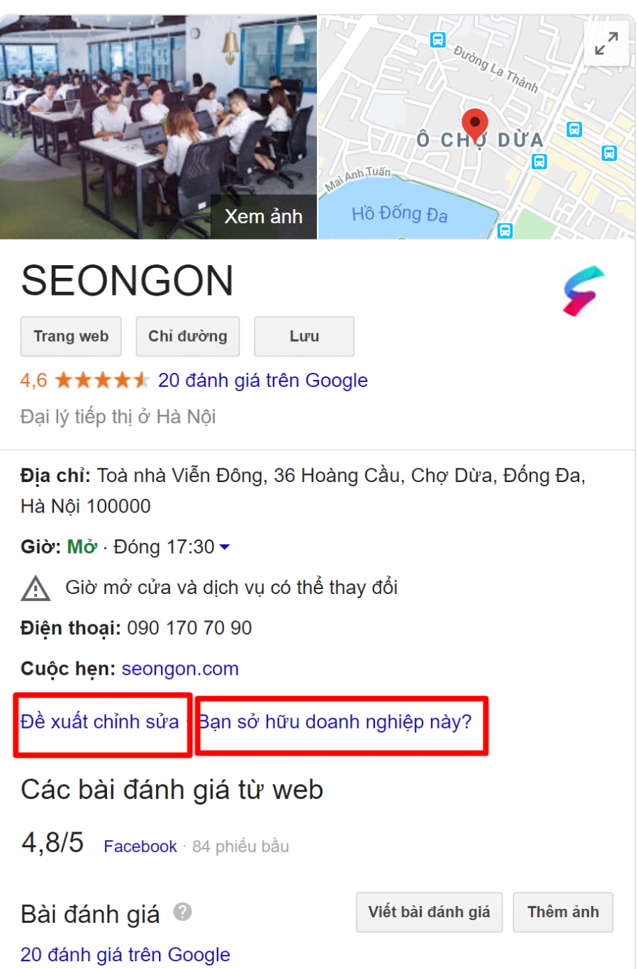 Nên kiểm tra địa điểm xuất hiện trên Google Maps bạn có sở hữu hay không