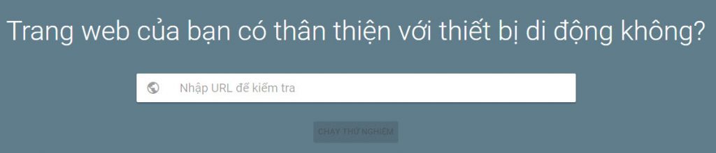 kiểm tra website của bạn có thân thiện không