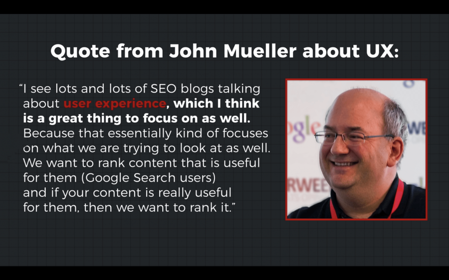 John Mueller nói về UX trong SEO